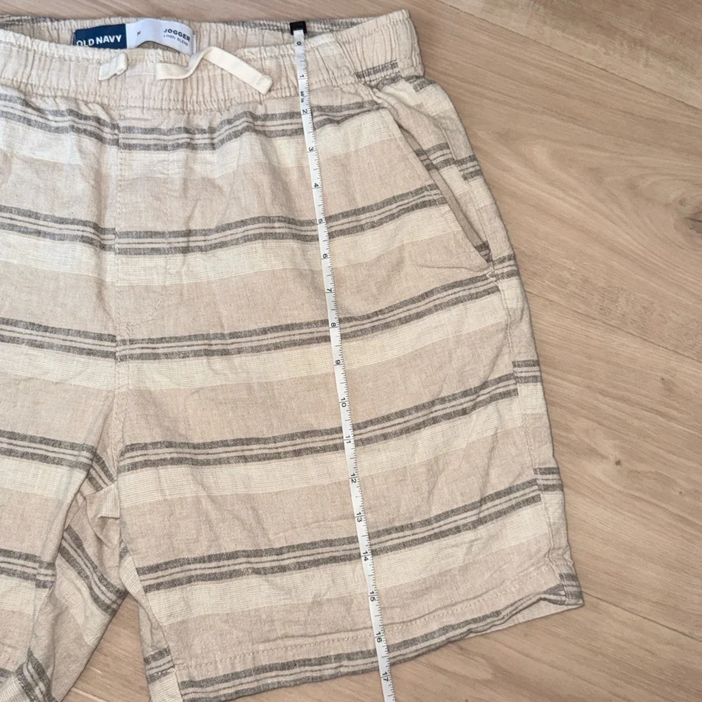 Old Navy Men's Striped Linen Blend Jogger Shorts Size M